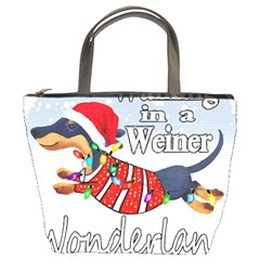 Weiner T- Shirt Walking In A Weiner Wonderland T- Shirt (1) Bucket Bag by ZUXUMI