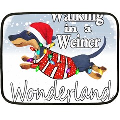 Weiner T- Shirt Walking In A Weiner Wonderland T- Shirt (1) Two Sides Fleece Blanket (mini) by ZUXUMI