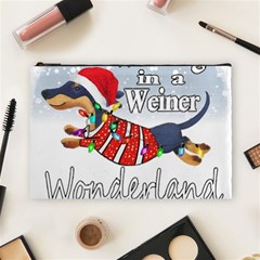 Weiner T- Shirt Walking In A Weiner Wonderland T- Shirt (1) Cosmetic Bag (large) by ZUXUMI