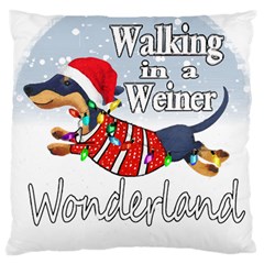 Weiner T- Shirt Walking In A Weiner Wonderland T- Shirt (1) Standard Premium Plush Fleece Cushion Case (one Side)