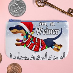 Weiner T- Shirt Walking In A Weiner Wonderland T- Shirt (1) Large Coin Purse by ZUXUMI