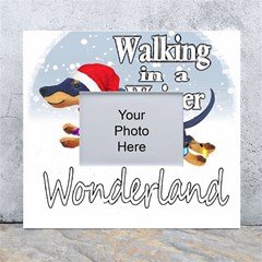 Weiner T- Shirt Walking In A Weiner Wonderland T- Shirt (1) White Wall Photo Frame 5  X 7 