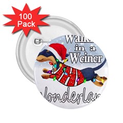 Weiner T- Shirt Walking In A Weiner Wonderland T- Shirt (1) Weiner T- Shirt Walking In A Weiner Wonderland T- Shirt 2 25  Buttons (100 Pack)  by ZUXUMI