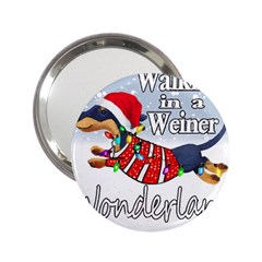 Weiner T- Shirt Walking In A Weiner Wonderland T- Shirt (1) Weiner T- Shirt Walking In A Weiner Wonderland T- Shirt 2 25  Handbag Mirrors by ZUXUMI