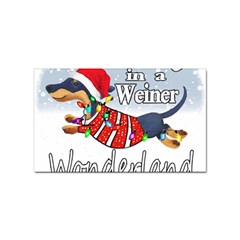 Weiner T- Shirt Walking In A Weiner Wonderland T- Shirt (1) Weiner T- Shirt Walking In A Weiner Wonderland T- Shirt Sticker (rectangular) by ZUXUMI