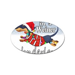 Weiner T- Shirt Walking In A Weiner Wonderland T- Shirt (1) Weiner T- Shirt Walking In A Weiner Wonderland T- Shirt Sticker Oval (100 Pack) by ZUXUMI