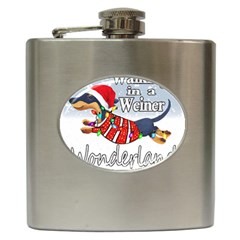 Weiner T- Shirt Walking In A Weiner Wonderland T- Shirt (1) Weiner T- Shirt Walking In A Weiner Wonderland T- Shirt Hip Flask (6 Oz) by ZUXUMI