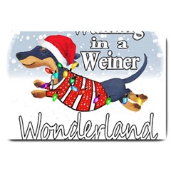 Weiner T- Shirt Walking In A Weiner Wonderland T- Shirt (1) Weiner T- Shirt Walking In A Weiner Wonderland T- Shirt Large Doormat by ZUXUMI