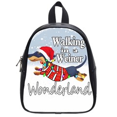 Weiner T- Shirt Walking In A Weiner Wonderland T- Shirt (1) Weiner T- Shirt Walking In A Weiner Wonderland T- Shirt School Bag (small) by ZUXUMI