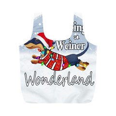 Weiner T- Shirt Walking In A Weiner Wonderland T- Shirt (1) Weiner T- Shirt Walking In A Weiner Wonderland T- Shirt Full Print Recycle Bag (m) by ZUXUMI