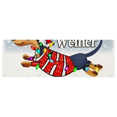 Weiner T- Shirt Walking In A Weiner Wonderland T- Shirt (1) Weiner T- Shirt Walking In A Weiner Wonderland T- Shirt Banner And Sign 9  X 3  by ZUXUMI