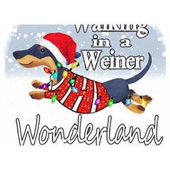 Weiner T- Shirt Walking In A Weiner Wonderland T- Shirt (1) Weiner T- Shirt Walking In A Weiner Wonderland T- Shirt Two Sides Premium Plush Fleece Blanket (extra Small) by ZUXUMI