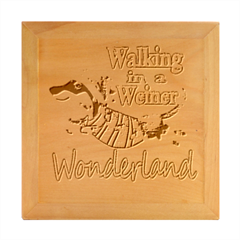 Weiner T- Shirt Walking In A Weiner Wonderland T- Shirt (1) Weiner T- Shirt Walking In A Weiner Wonderland T- Shirt Wood Photo Frame Cube by ZUXUMI