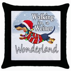 Weiner T- Shirt Walking In A Weiner Wonderland T- Shirt (1) Weiner T- Shirt Walking In A Weiner Wonderland T- Shirt Welder T- Shirt Funny Welder T- Shirt Throw Pillow Case (black) by ZUXUMI