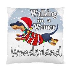 Weiner T- Shirt Walking In A Weiner Wonderland T- Shirt (1) Weiner T- Shirt Walking In A Weiner Wonderland T- Shirt Welder T- Shirt Funny Welder T- Shirt Standard Cushion Case (one Side) by ZUXUMI