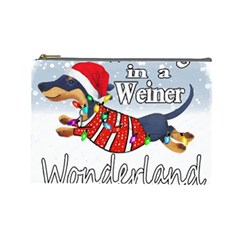 Weiner T- Shirt Walking In A Weiner Wonderland T- Shirt (1) Weiner T- Shirt Walking In A Weiner Wonderland T- Shirt Welder T- Shirt Funny Welder T- Shirt Cosmetic Bag (large) by ZUXUMI