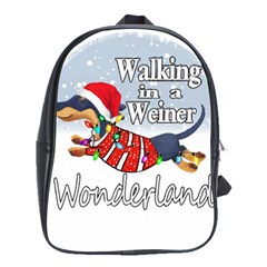 Weiner T- Shirt Walking In A Weiner Wonderland T- Shirt (1) Weiner T- Shirt Walking In A Weiner Wonderland T- Shirt Welder T- Shirt Funny Welder T- Shirt School Bag (large) by ZUXUMI