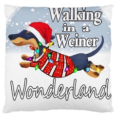 Weiner T- Shirt Walking In A Weiner Wonderland T- Shirt (1) Weiner T- Shirt Walking In A Weiner Wonderland T- Shirt Welder T- Shirt Funny Welder T- Shirt Large Cushion Case (two Sides) by ZUXUMI