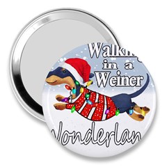 Weiner T- Shirt Walking In A Weiner Wonderland T- Shirt (1) Weiner T- Shirt Walking In A Weiner Wonderland T- Shirt Welder T- Shirt Funny Welder T- Shirt 3  Handbag Mirrors by ZUXUMI