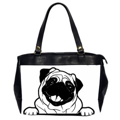 Black Pug Dog If I Cant Bring My Dog I T- Shirt Black Pug Dog If I Can t Bring My Dog I m Not Going Oversize Office Handbag (2 Sides) by EnriqueJohnson