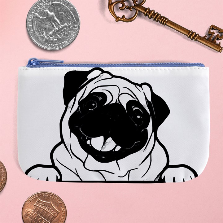 Black Pug Dog If I Cant Bring My Dog I T- Shirt Black Pug Dog If I Can t Bring My Dog I m Not Going Large Coin Purse