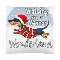 Weiner T- Shirt Walking In A Weiner Wonderland T- Shirt (1) Standard Cushion Case (two Sides)