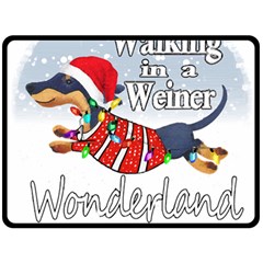 Weiner T- Shirt Walking In A Weiner Wonderland T- Shirt (1) Fleece Blanket (large) by ZUXUMI