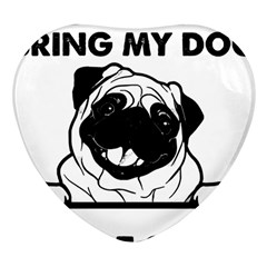 Black Pug Dog If I Cant Bring My Dog I T- Shirt Black Pug Dog If I Can t Bring My Dog I m Not Going Heart Glass Fridge Magnet (4 Pack)