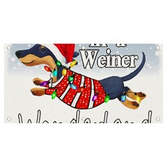 Weiner T- Shirt Walking In A Weiner Wonderland T- Shirt (1) Banner And Sign 4  X 2  by ZUXUMI