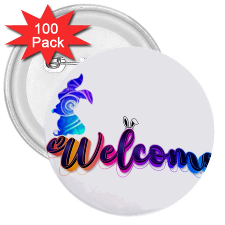 Arts 3  Buttons (100 pack) 