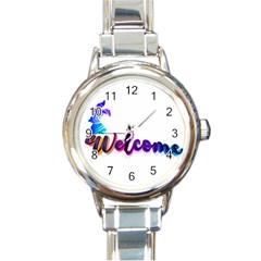 Arts Round Italian Charm Watch