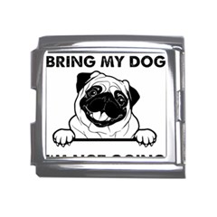 Black Pug Dog If I Cant Bring My Dog I T- Shirt Black Pug Dog If I Can t Bring My Dog I m Not Going Mega Link Italian Charm (18mm) by EnriqueJohnson