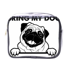 Black Pug Dog If I Cant Bring My Dog I T- Shirt Black Pug Dog If I Can t Bring My Dog I m Not Going Mini Toiletries Bag (one Side) by EnriqueJohnson