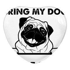 Black Pug Dog If I Cant Bring My Dog I T- Shirt Black Pug Dog If I Can t Bring My Dog I m Not Going Heart Glass Fridge Magnet (4 Pack)