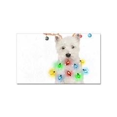 West Highland White Terrier Dog Snow T- Shirt West Highland White Terrier Dog Snow Reindeer Santa Ha Sticker Rectangular (100 Pack)