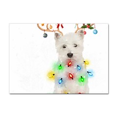 West Highland White Terrier Dog Snow T- Shirt West Highland White Terrier Dog Snow Reindeer Santa Ha Sticker A4 (10 Pack) by ZUXUMI