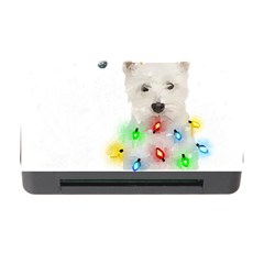 West Highland White Terrier Dog Snow T- Shirt West Highland White Terrier Dog Snow Reindeer Santa Ha Memory Card Reader With Cf by ZUXUMI