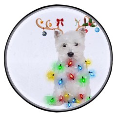 West Highland White Terrier Dog Snow T- Shirt West Highland White Terrier Dog Snow Reindeer Santa Ha Wireless Fast Charger(black)