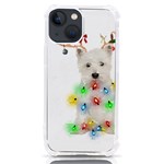 West Highland White Terrier Dog Snow T- Shirt West Highland White Terrier Dog Snow Reindeer Santa Ha iPhone 13 mini TPU UV Print Case Front