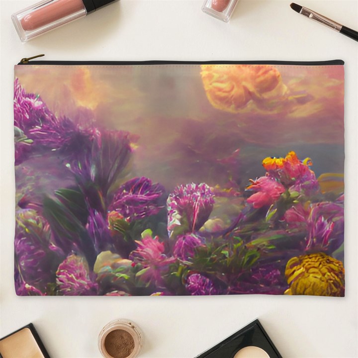 Floral Blossoms  Cosmetic Bag (XXXL)