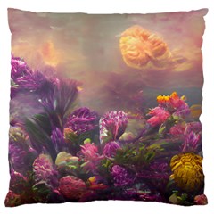 Floral Blossoms  Standard Premium Plush Fleece Cushion Case (one Side) by Internationalstore