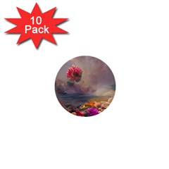 Floral Blossoms  1  Mini Buttons (10 Pack)  by Internationalstore