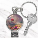 Floral Blossoms  Nail Clippers Key Chain Front