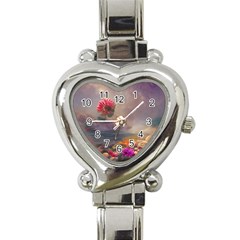 Floral Blossoms  Heart Italian Charm Watch by Internationalstore