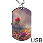 Floral Blossoms  Dog Tag USB Flash (Two Sides) Front