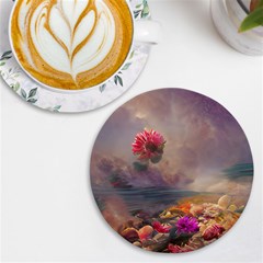 Floral Blossoms  Uv Print Round Tile Coaster by Internationalstore