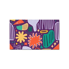 Colorful Shapes On A Purple Background Sticker Rectangular (10 Pack) by LalyLauraFLM