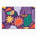 Colorful Shapes On A Purple Background Postcards 5  x 7  (Pkg of 10) Front