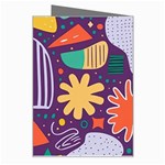 Colorful Shapes On A Purple Background Greeting Card Right