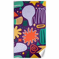 Colorful Shapes On A Purple Background Canvas 40  X 72  by LalyLauraFLM